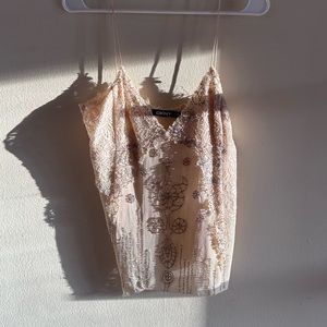 Vintage Y2K DKNY beaded tank top
